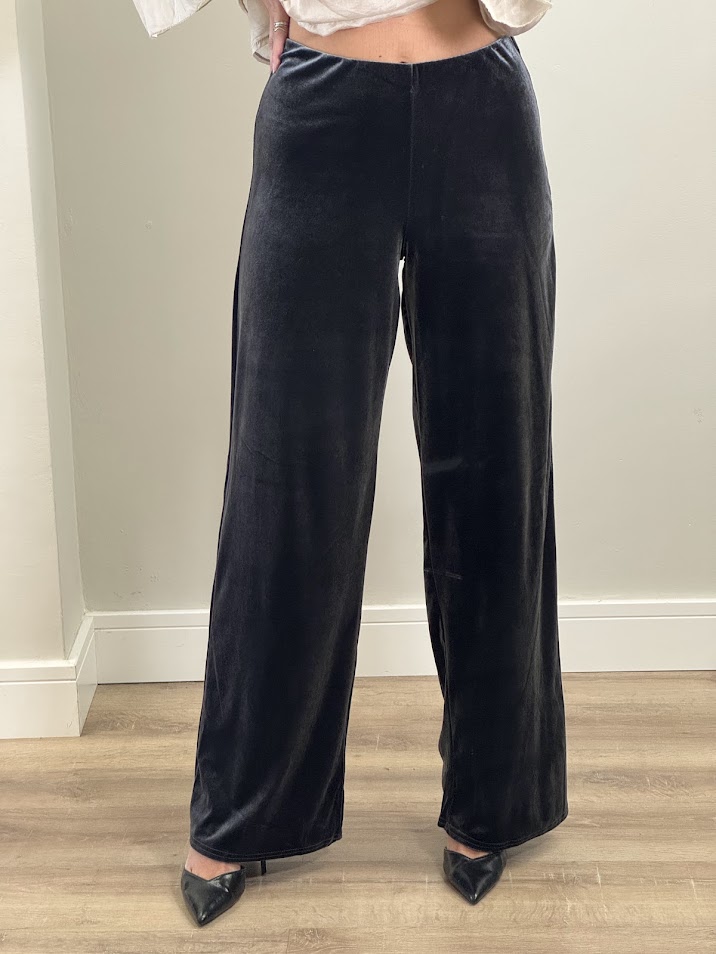 Pantalón plus terciopelo gris