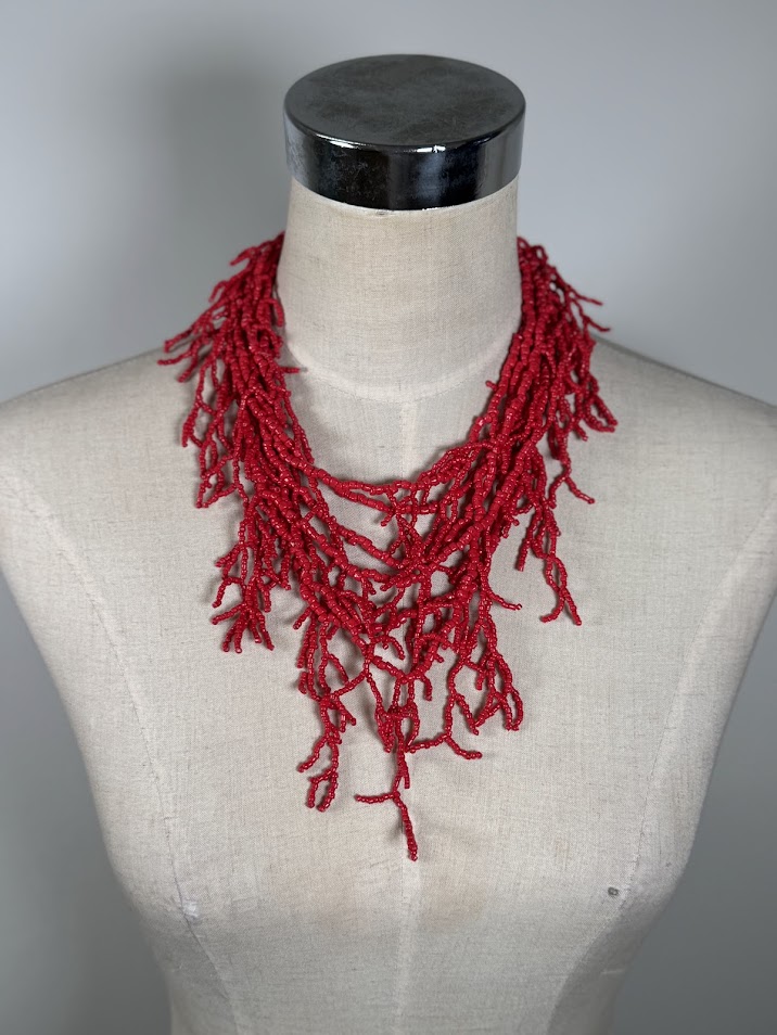 Collar corales rojo