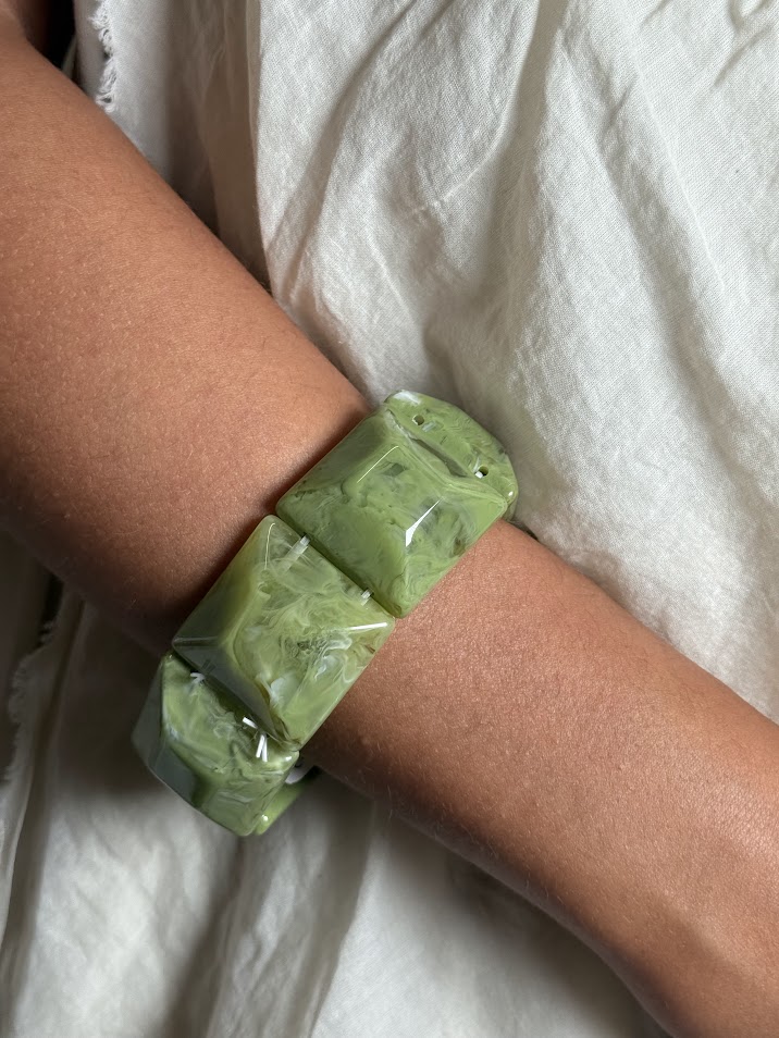 Pulsera resina verde