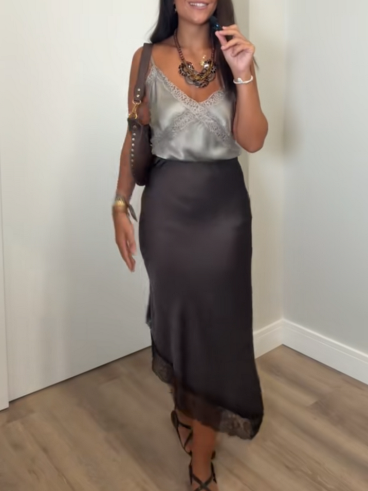 Falda Camila chocolate