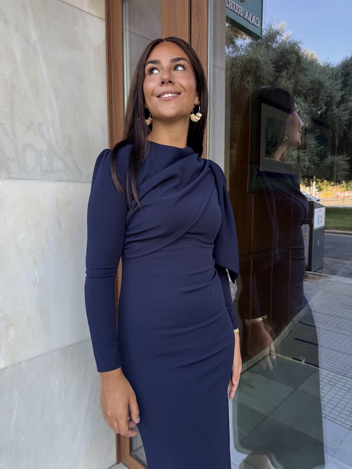 Vestido Carlota azul marino