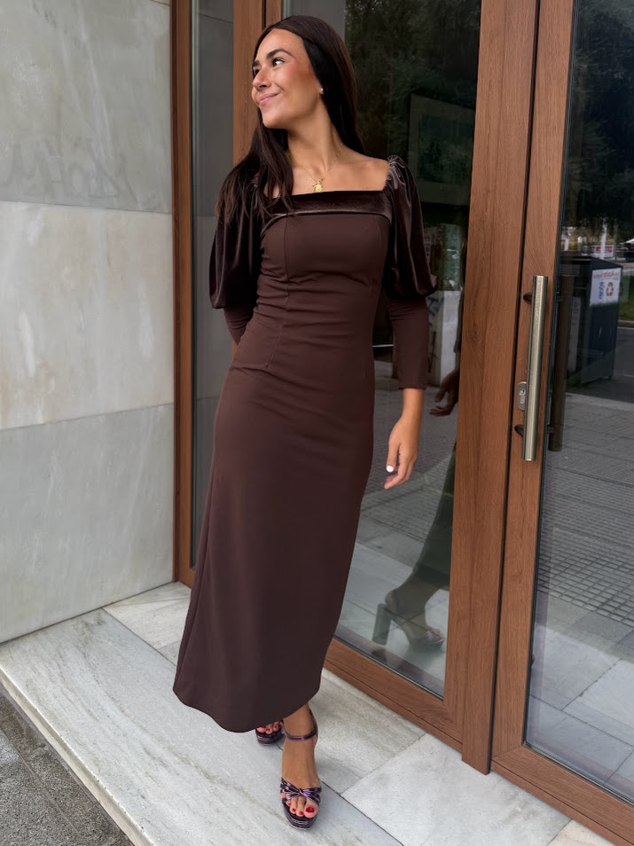 Vestido Cintia marrón
