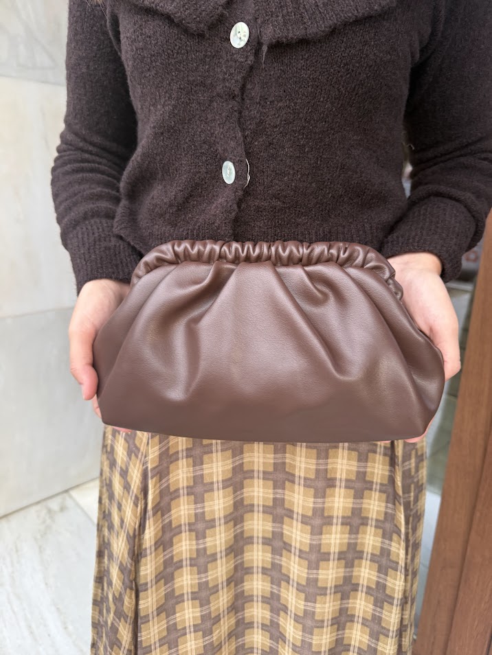 Cartera polipiel marrón