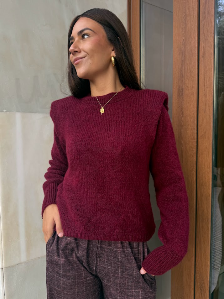 Jersey hombreras burdeos