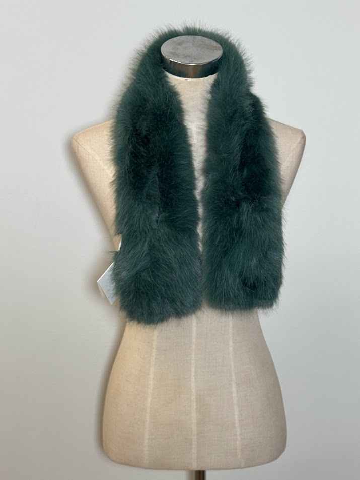 Cuello de pelo abertura verde