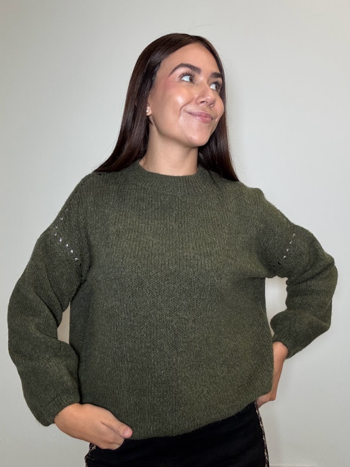 Jersey tachuelas caqui