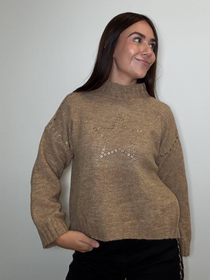 Jersey estrella beige