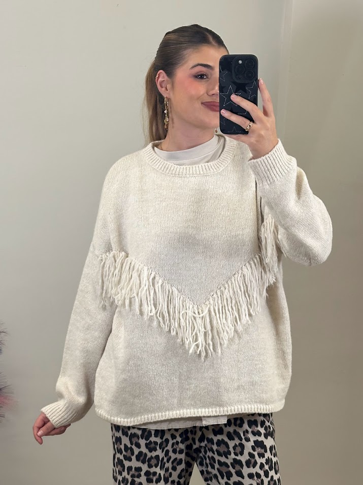 Jersey flecos beige